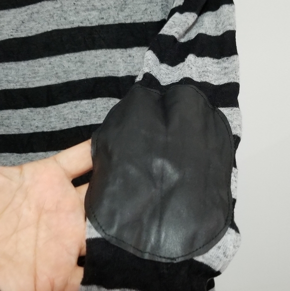 Touch Me black and gray stripes thin open cardigan - Picture 3 of 6